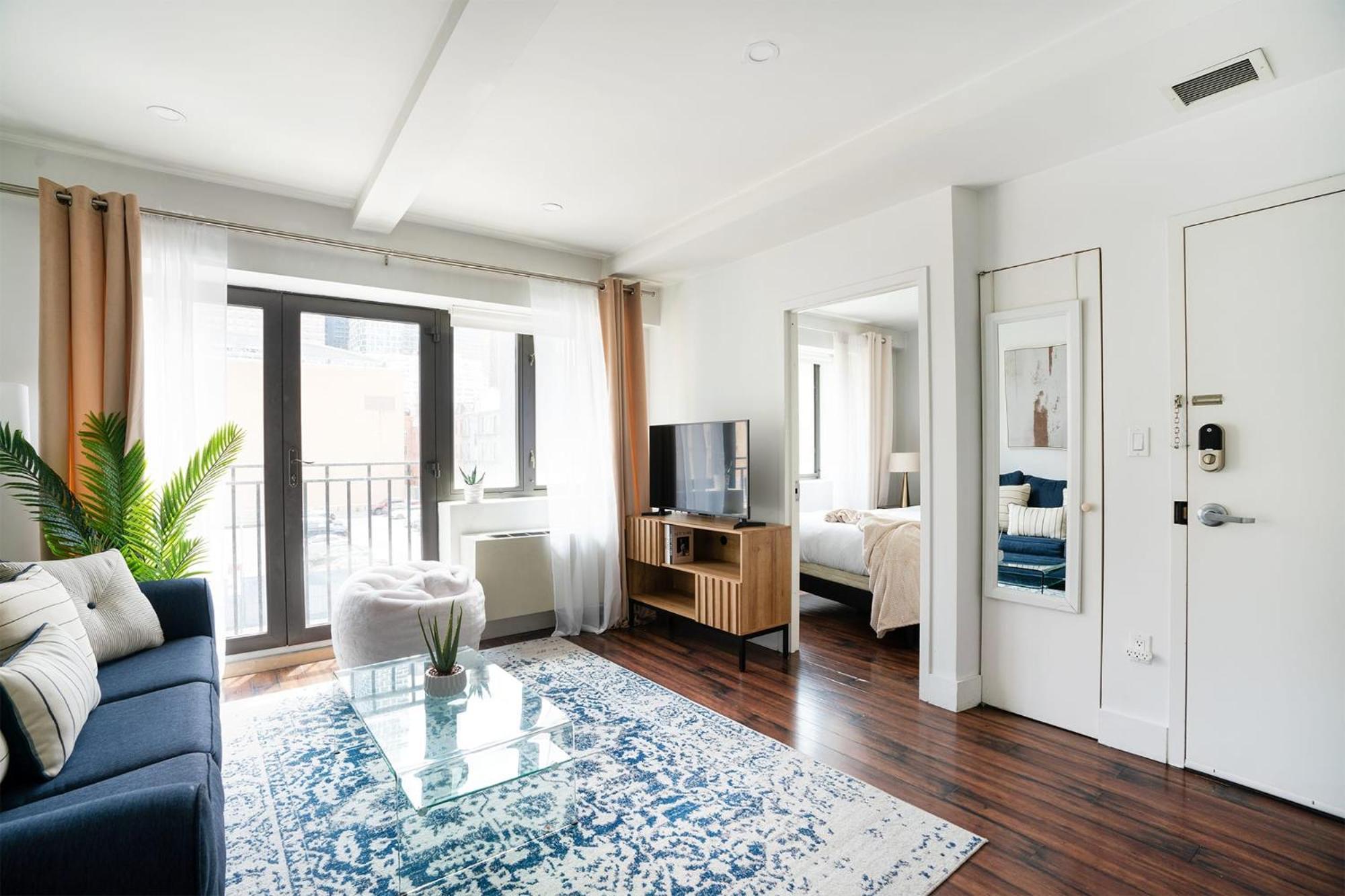 809-3a 1br Columbus Circle Elevator W D Appartement *