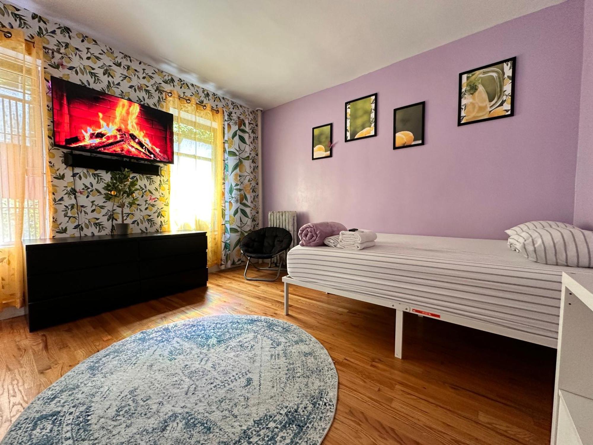 Apartment Lavender Queen Room Bright & Peaceful Stay In Central Harlem New York City