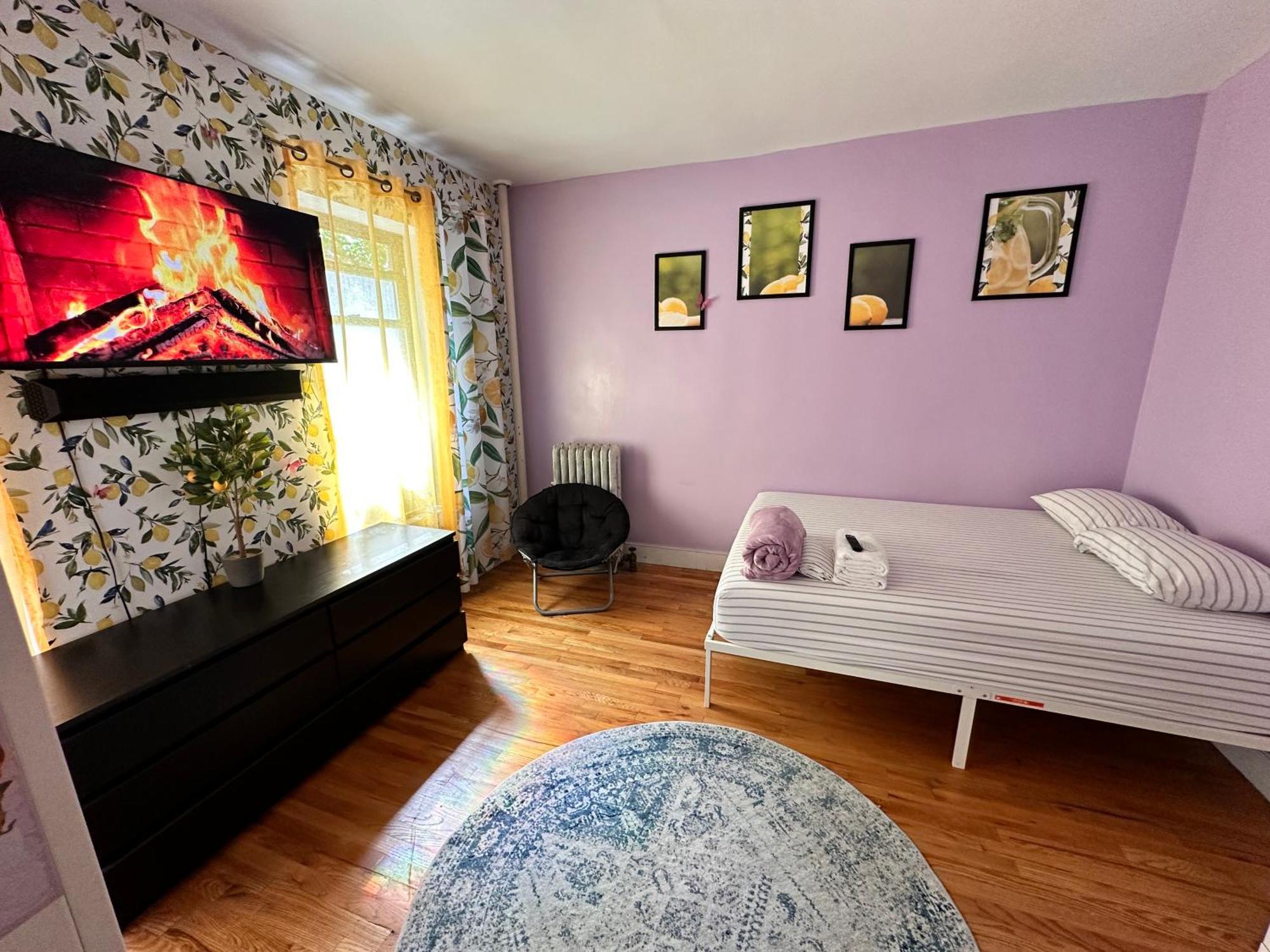 Apartment Lavender Queen Room Bright & Peaceful Stay In Central Harlem *