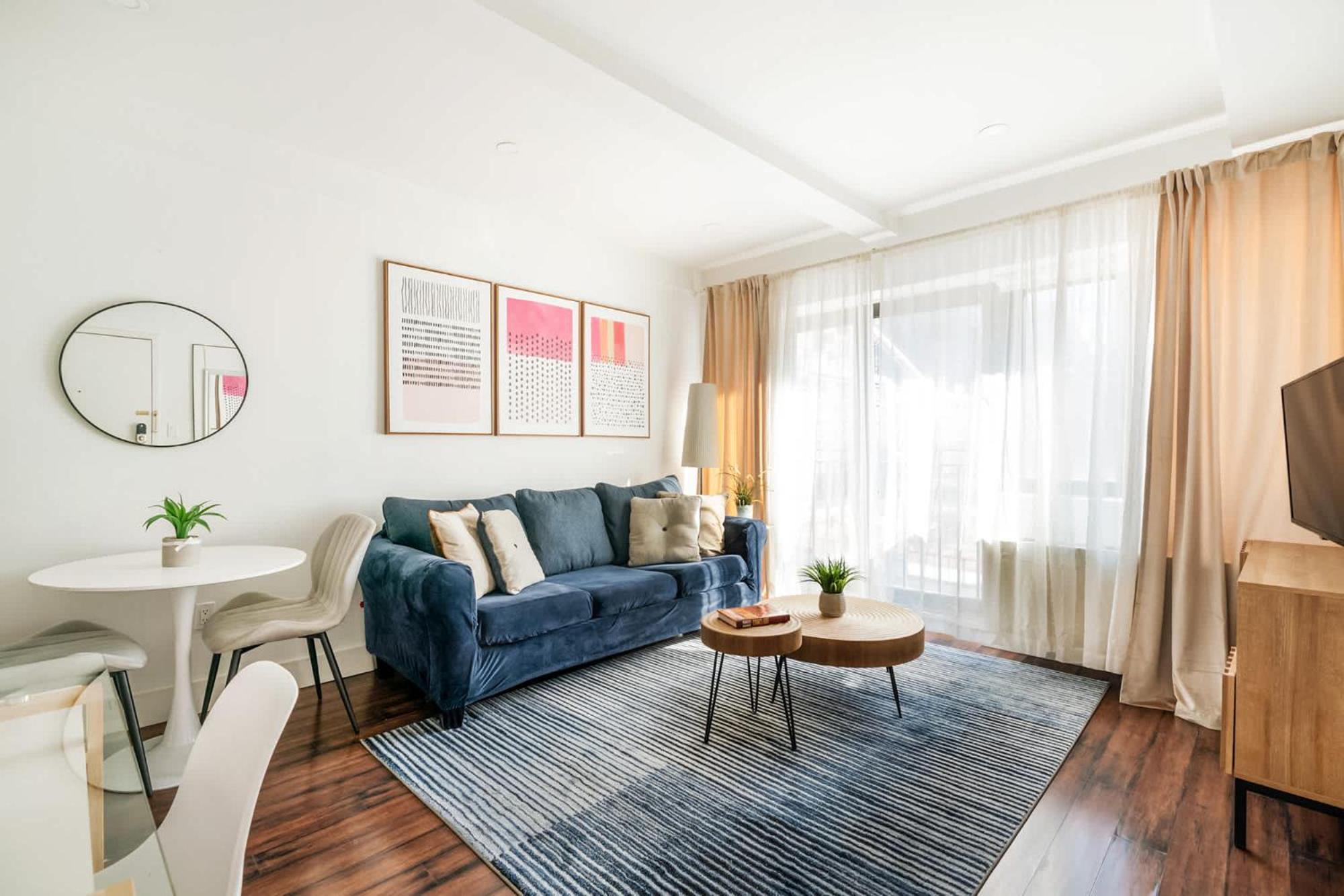 Apartamento 809-4a Columbus Circle New Bldg 1br W D *