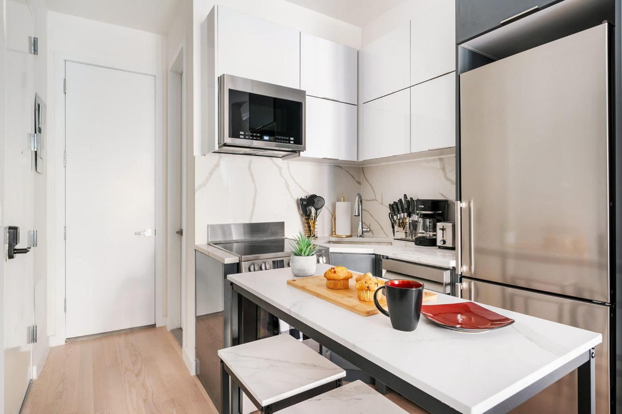 317-1b Sleek Modern 1br Union Square Wd In Unit Appartement New York