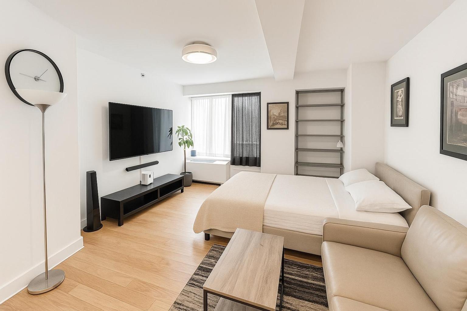 Appartamento Modern Studio With Private Bathroom And Kitchen New York